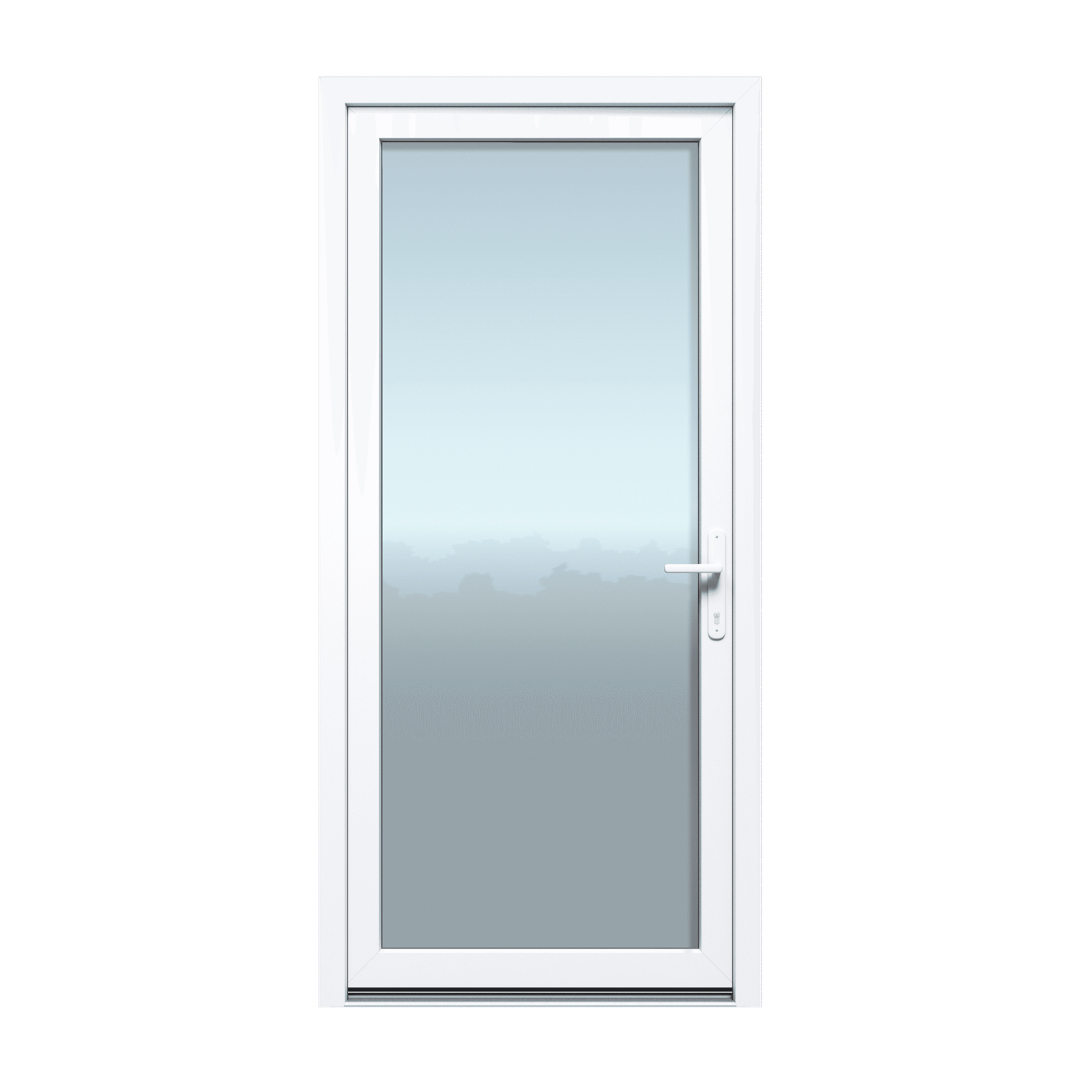 Kunststof Deur met Kozijn Volledig Glas