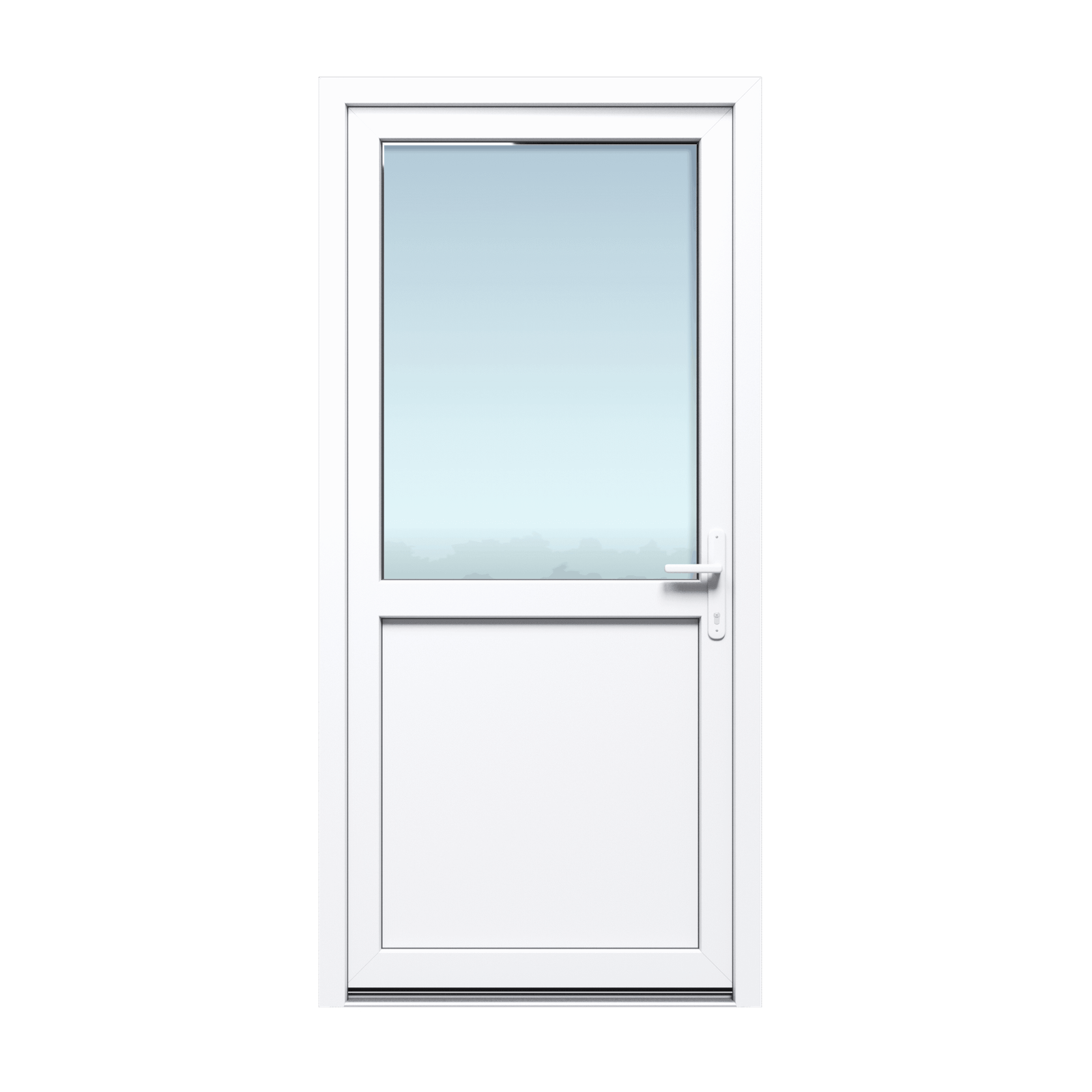 Kunststof Deur met Kozijn 1/2 Glas İnclusief İntrek