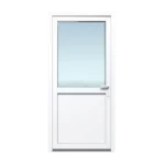 Kunststof Deur met Kozijn1/2 Glas
