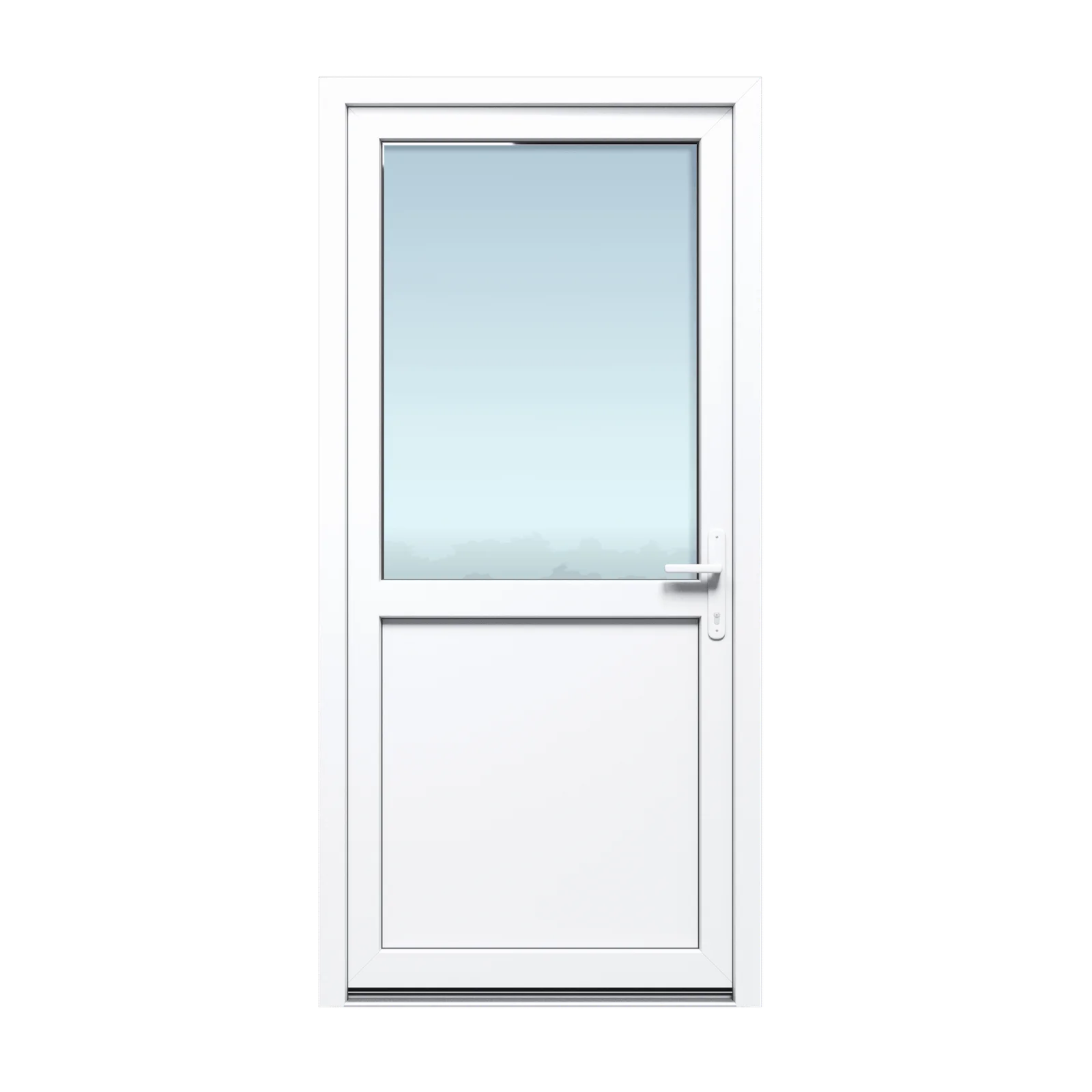 KF76-Closed-1-scaled Kunststof Deur met Kozijn 1/2 Glas İnclusief İntrek - Afbeelding 1