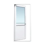 Kunststof Deur met Kozijn 1/2 Glas İnclusief İntrek - Afbeelding 2