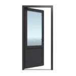 Antraciete Kunststof Deur met Kozijn 2/3 Glas - Afbeelding 2